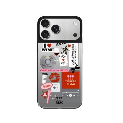 Funda de móvil Stickers Mirror - Tómatelo con vino