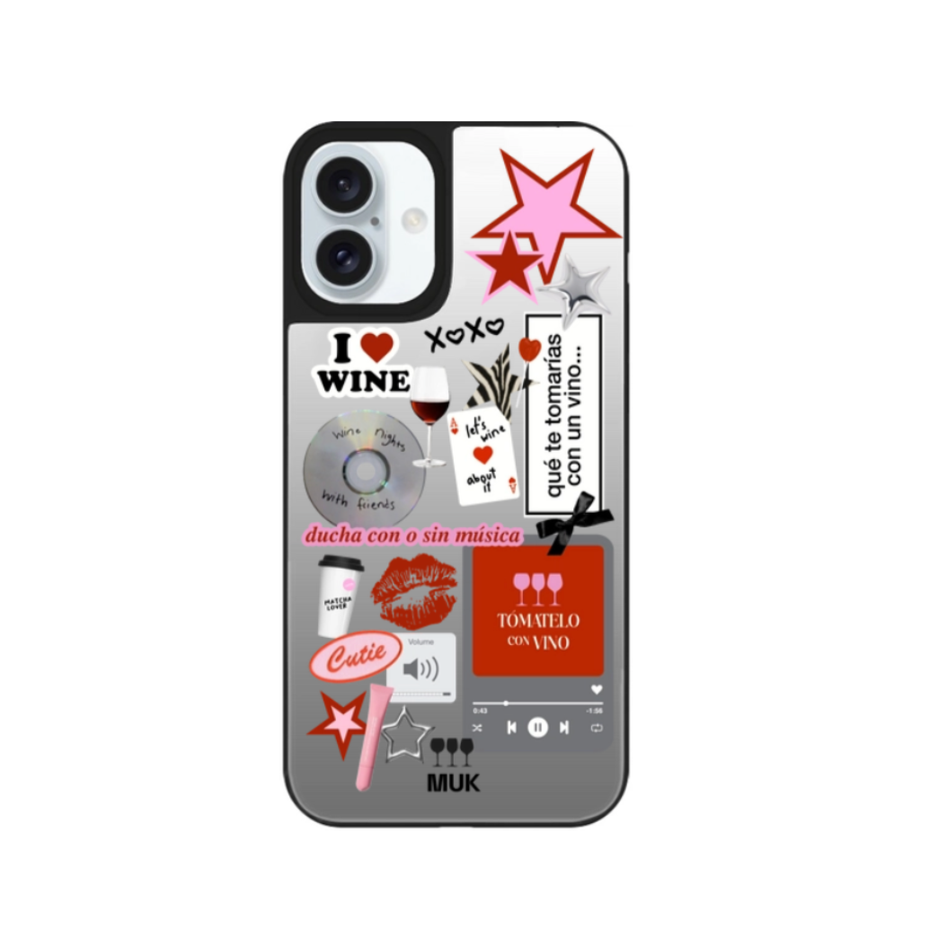 Funda de móvil Stickers Mirror - Tómatelo con vino