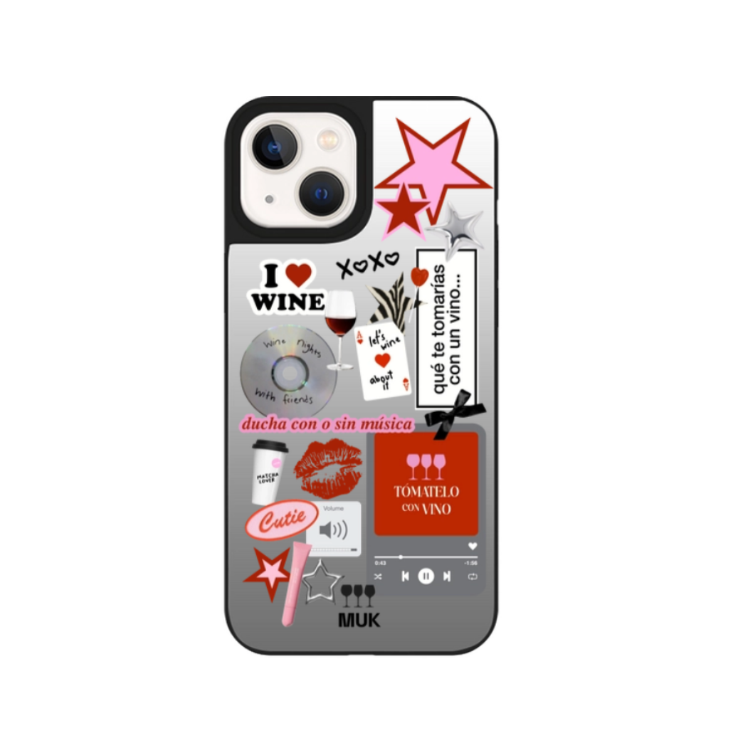 Funda de móvil Stickers Mirror - Tómatelo con vino