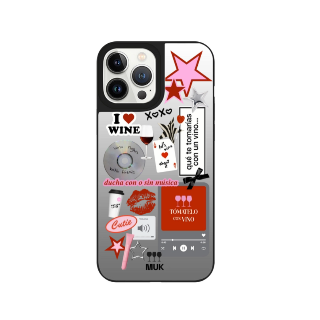 Funda de móvil Stickers Mirror - Tómatelo con vino