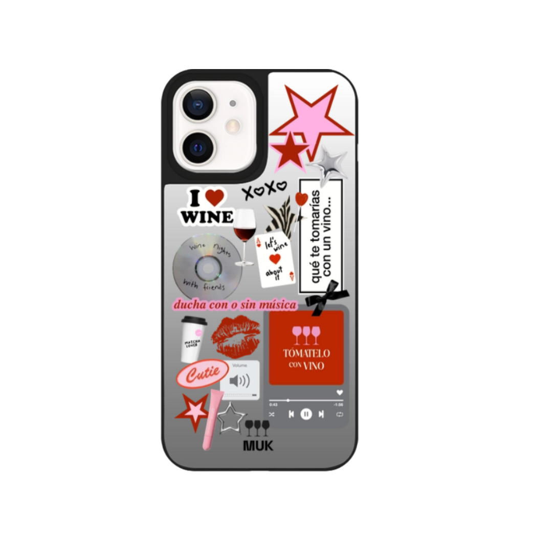 Funda de móvil Stickers Mirror - Tómatelo con vino