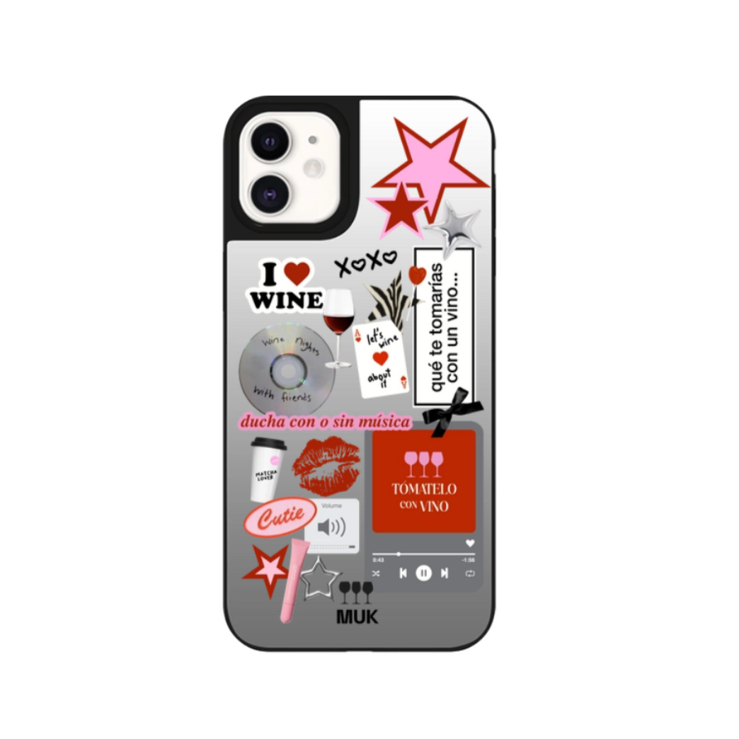 Funda de móvil Stickers Mirror - Tómatelo con vino