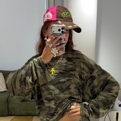 Funda de móvil Tough Magsafe - Camo Green Pink