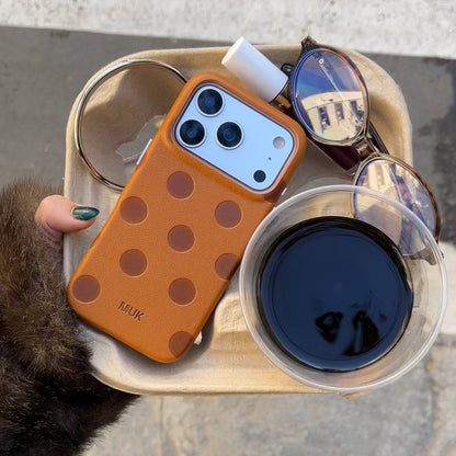 Funda de móvil Camel Leather Dots Case