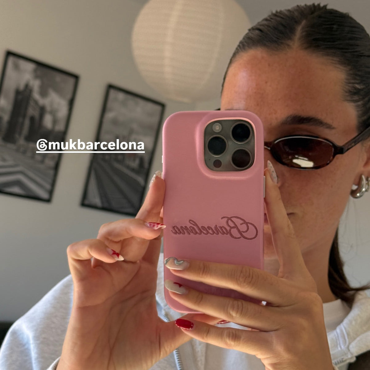 Funda de mòbil Barcelona Leather Case Pink