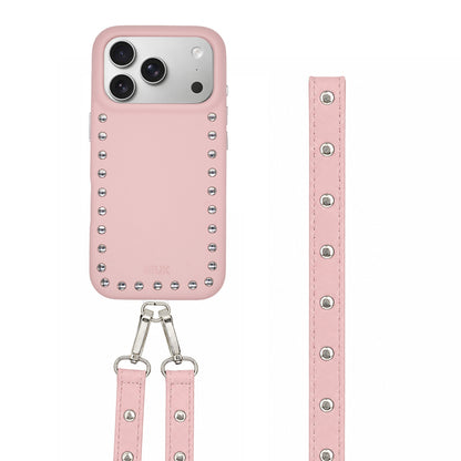 Pack: Pink Studs Case + Cuerda Piel Tachas