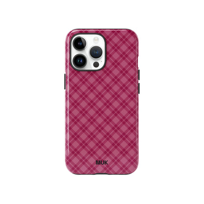 Tough Magsafe Phone Case - Burgundy Tartan