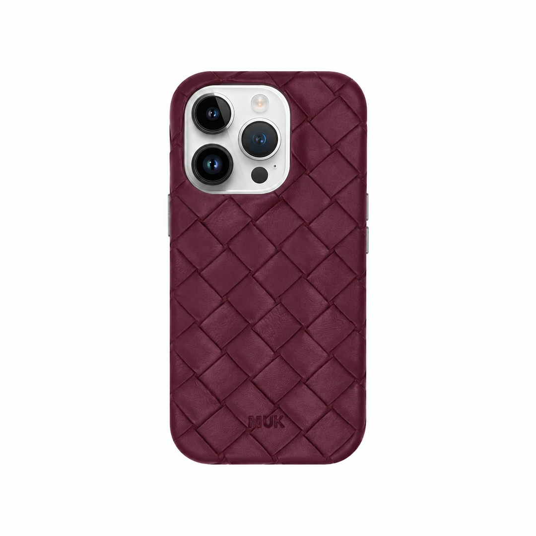 Criss Cross Bordeaux phone case