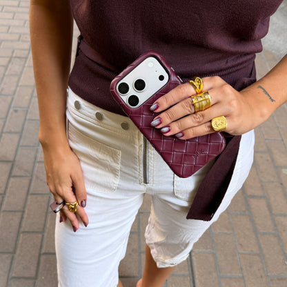 Funda de móvil Criss Cross Bordeaux