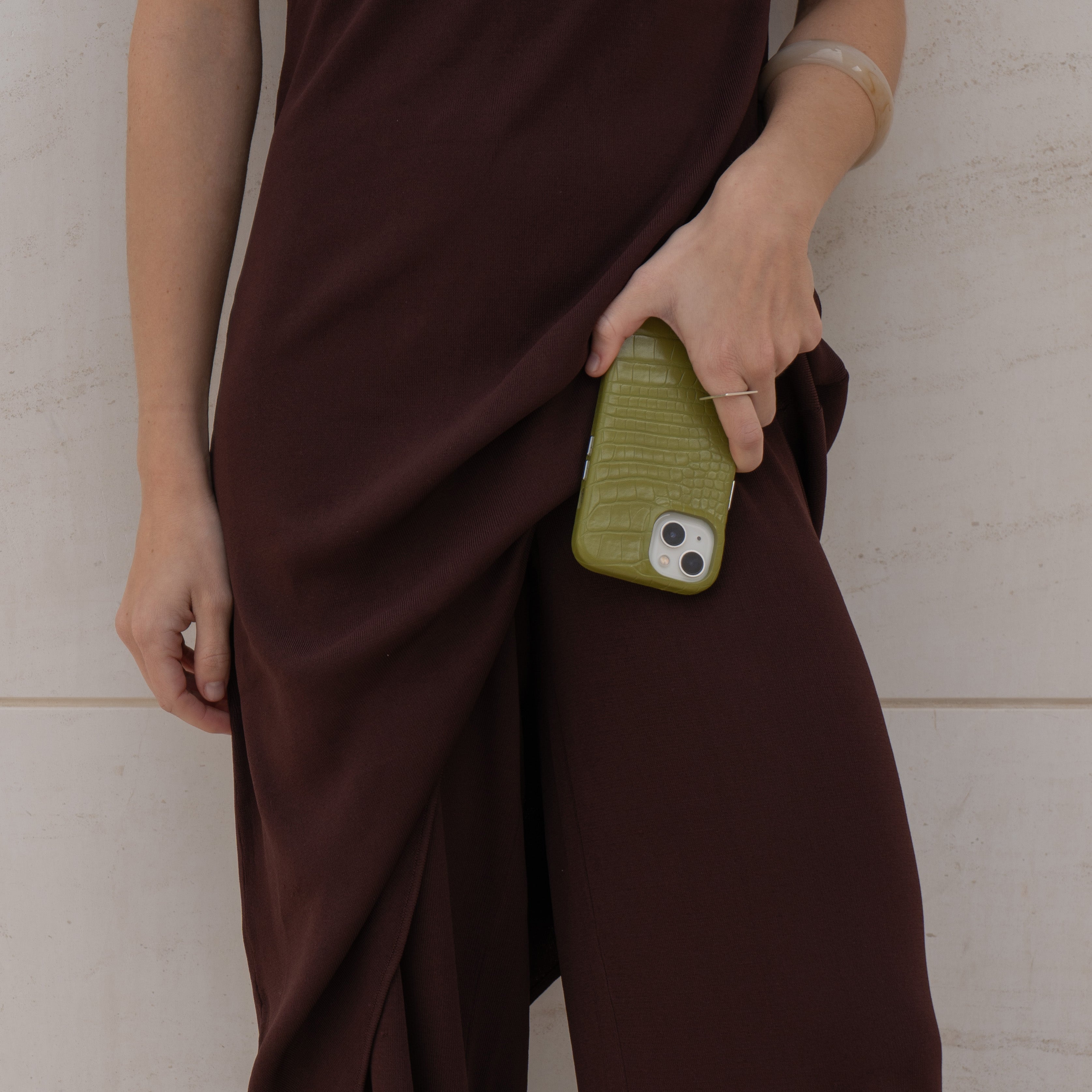 Funda de móvil Crocodile Print - Green