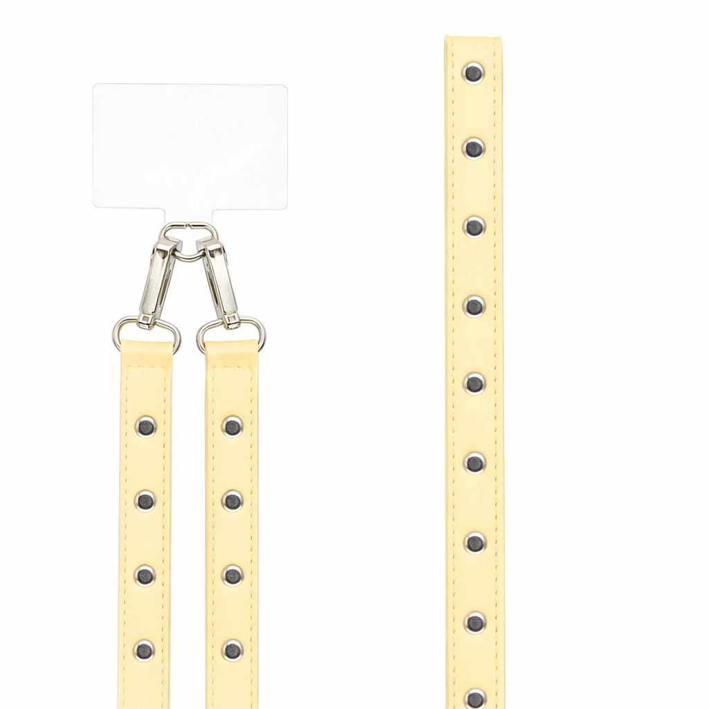 Studded leather strap – Butter