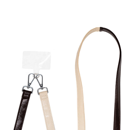 Leather Half Cream Mocca Strap