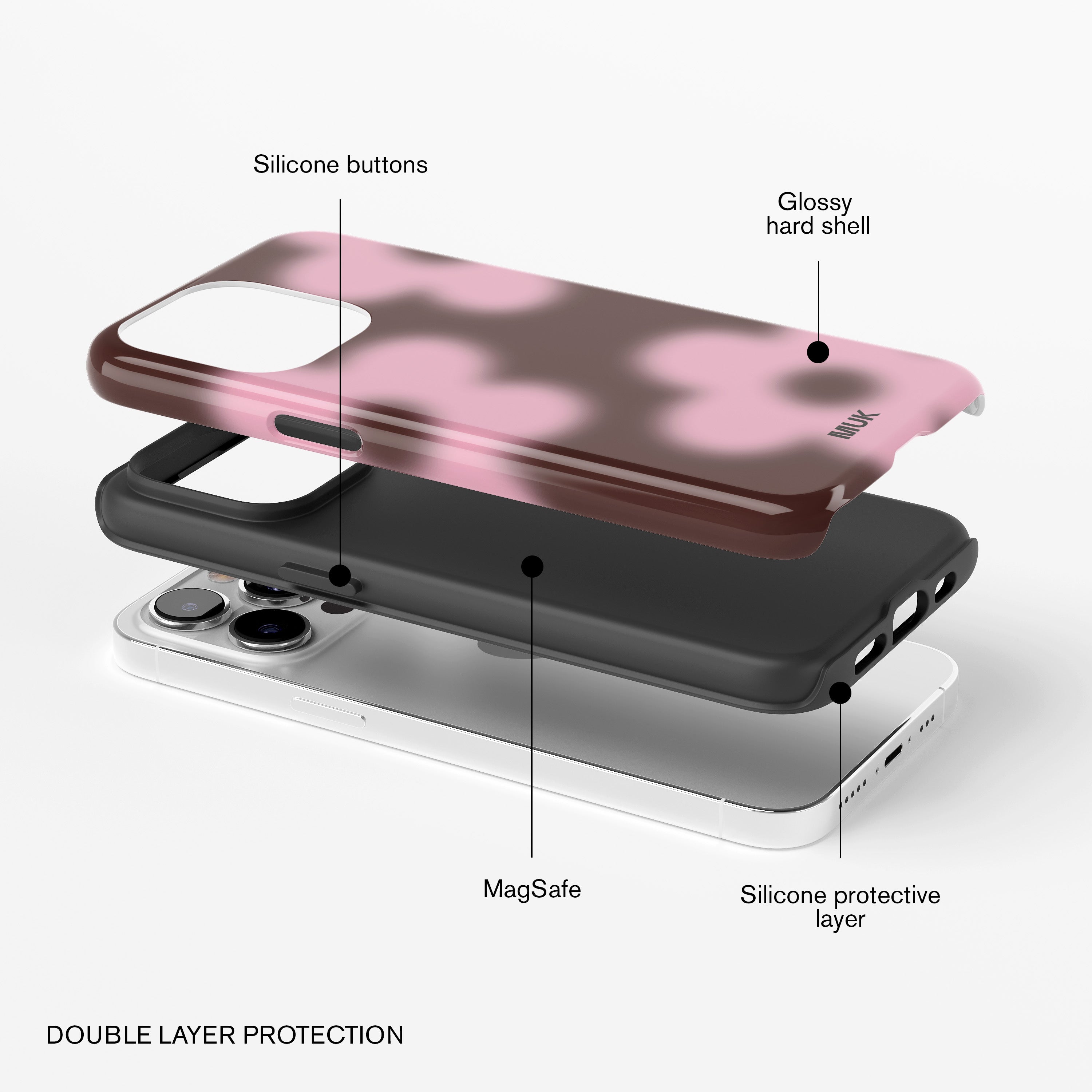 Funda de móvil Tough Magsafe - Blurred Flowers