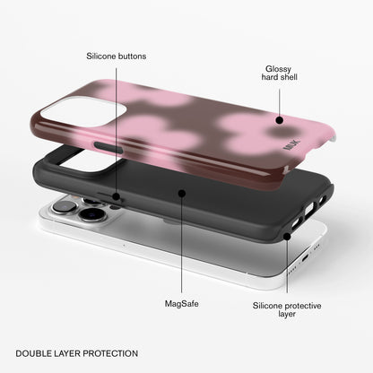 Tough Magsafe phone case - Blurred Flowers