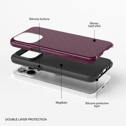 Tough Magsafe Phone Case - Small Dots Purple