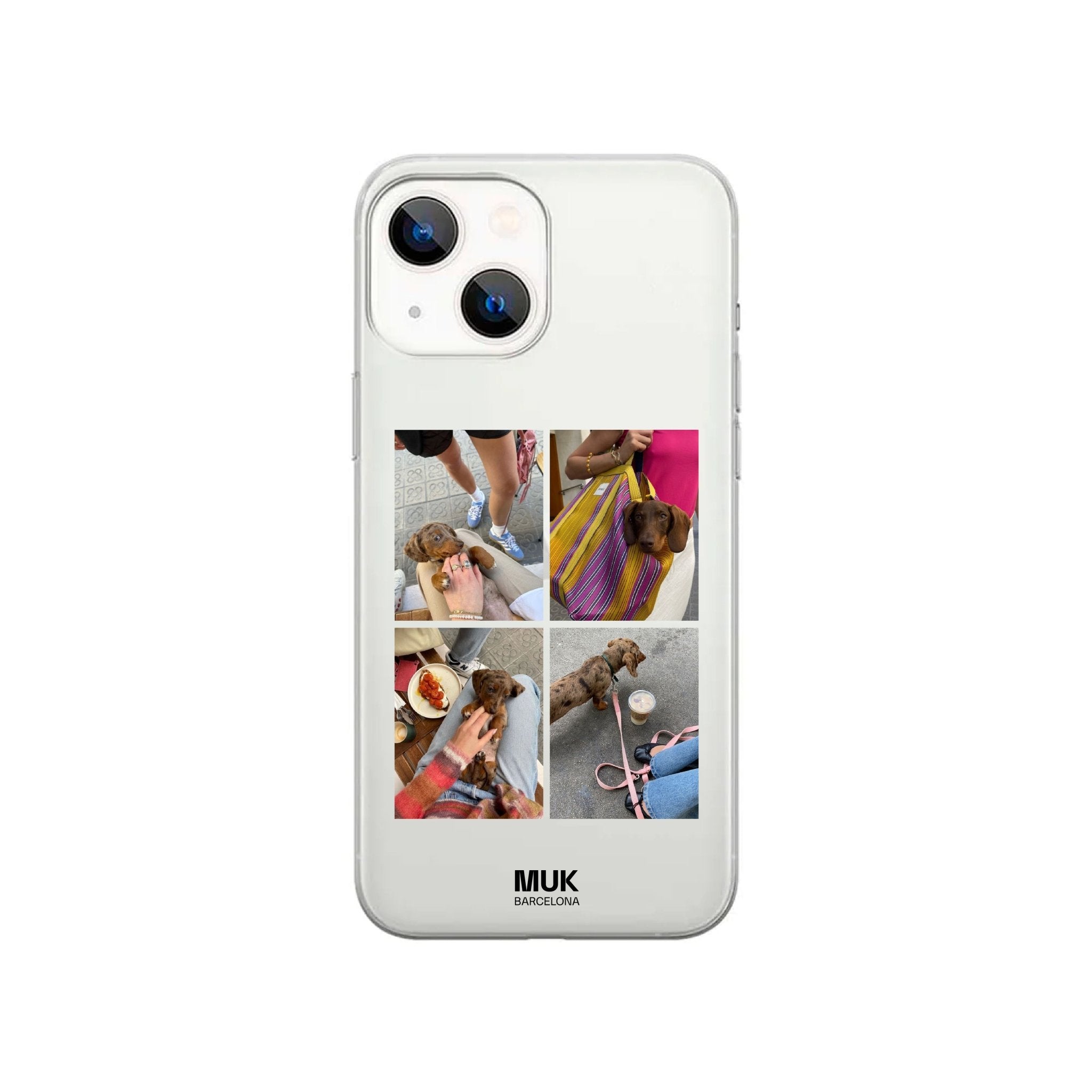 Personalized clear case Collage 4 photos. Combine the most special photos from your gallery.
