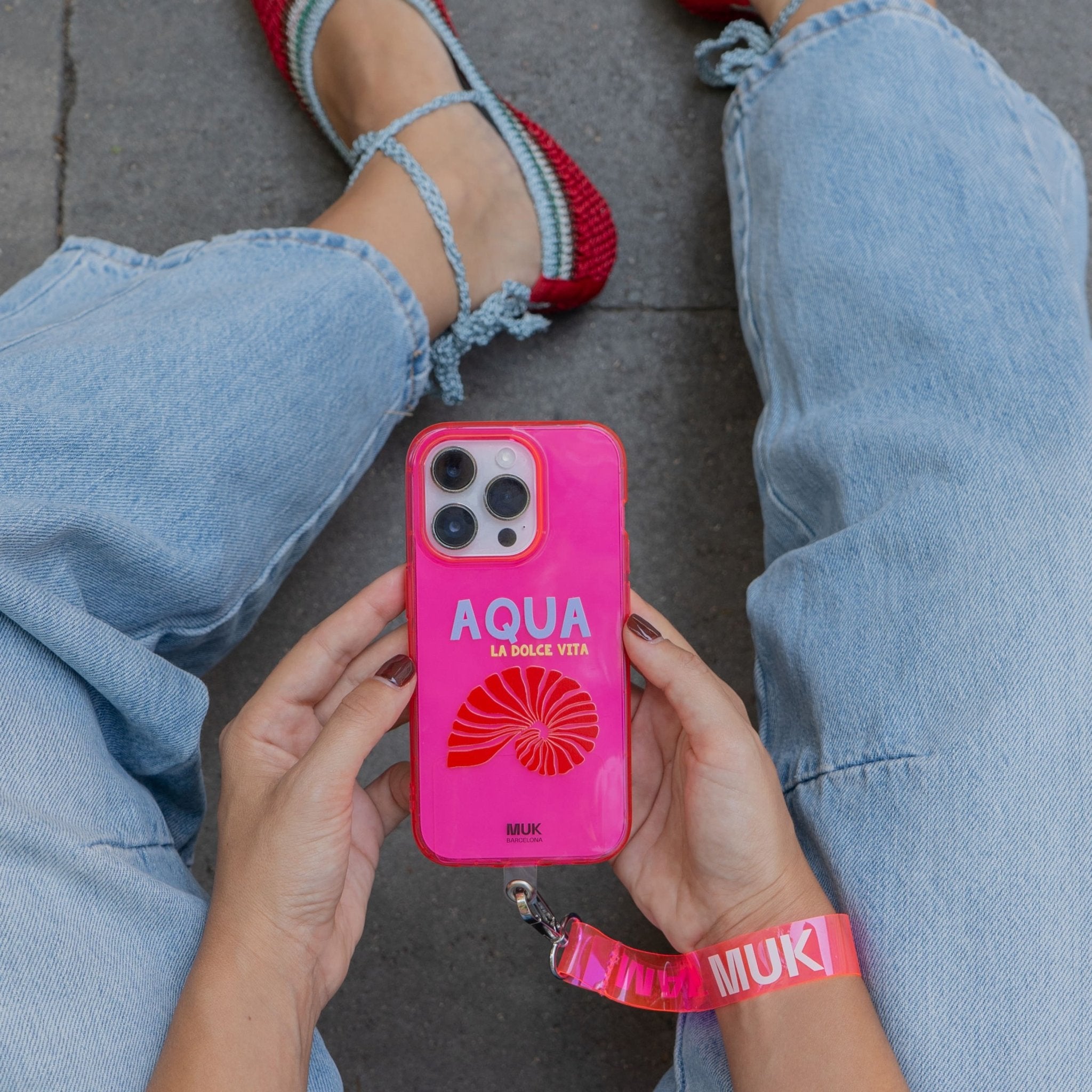Funda de móvil Aqua Vita - Fluor Pink