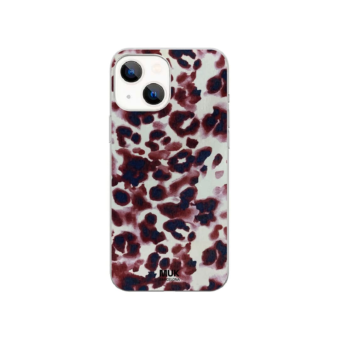 Funda de móvil transparente con estampado cheetah de colores 
