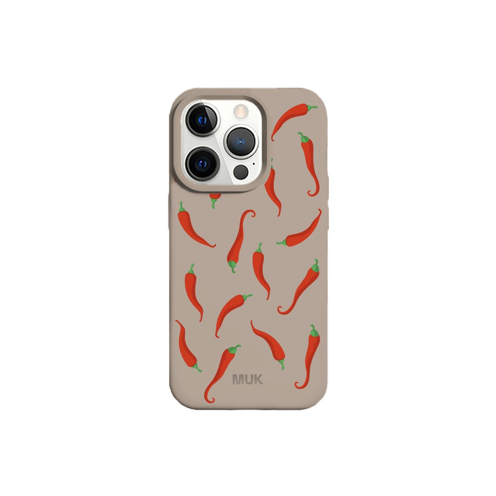 TPU stone mobile case with chili's design
