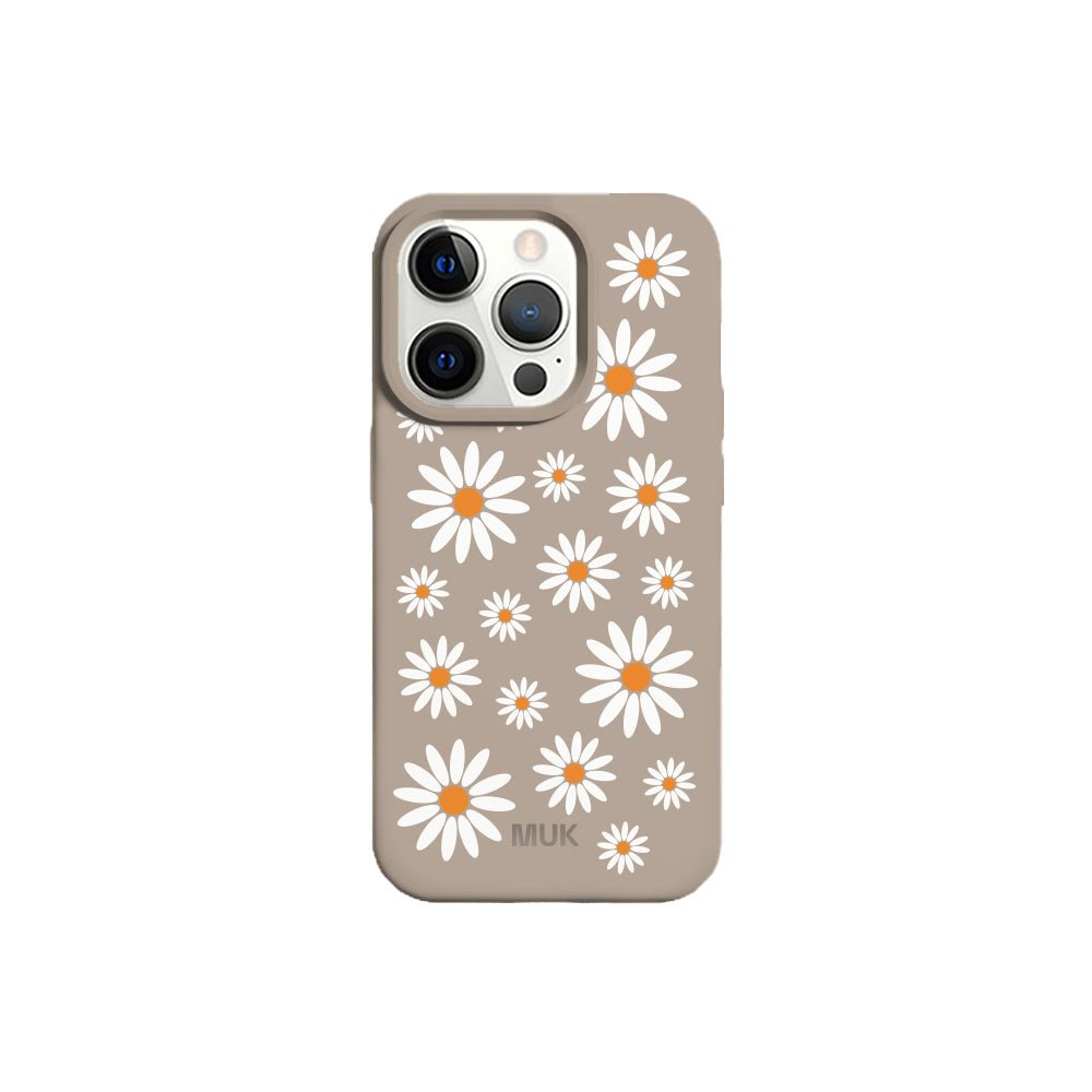 TPU stone mobile case with daisy design
