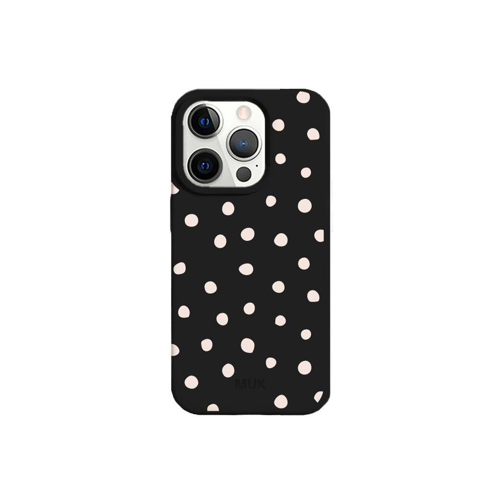 Black TPU phone case with Dots design
