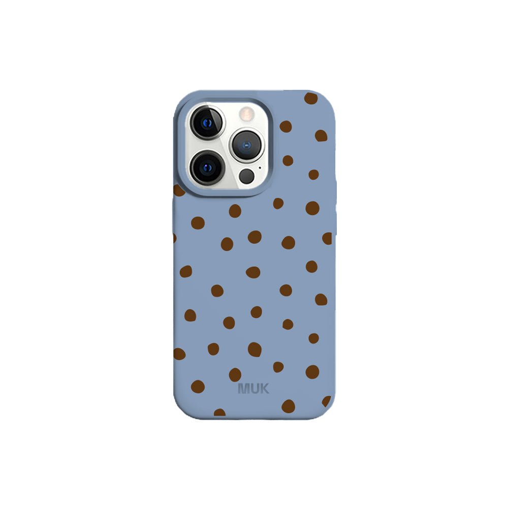 Blue TPU phone case with Dots design
