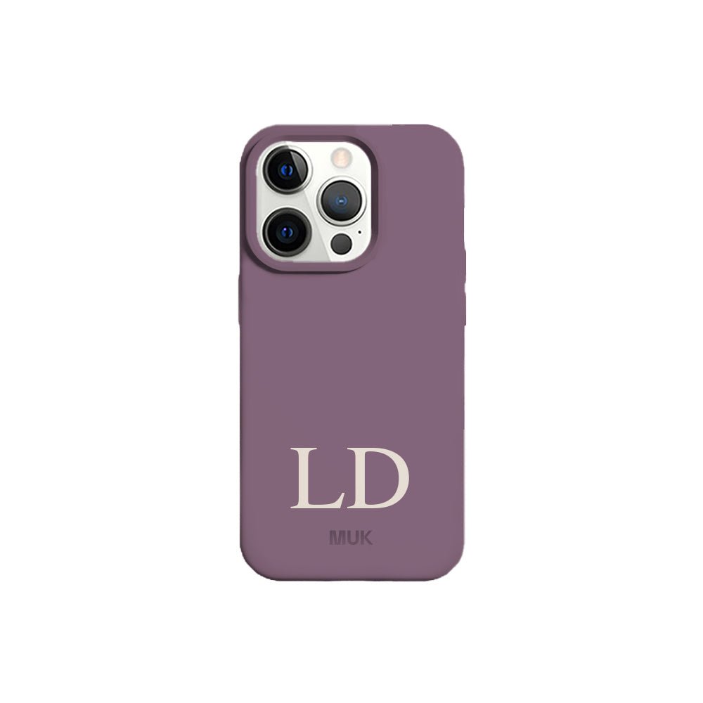 Funda de móvil TPU berenjena con diseño con nombre personalizado
