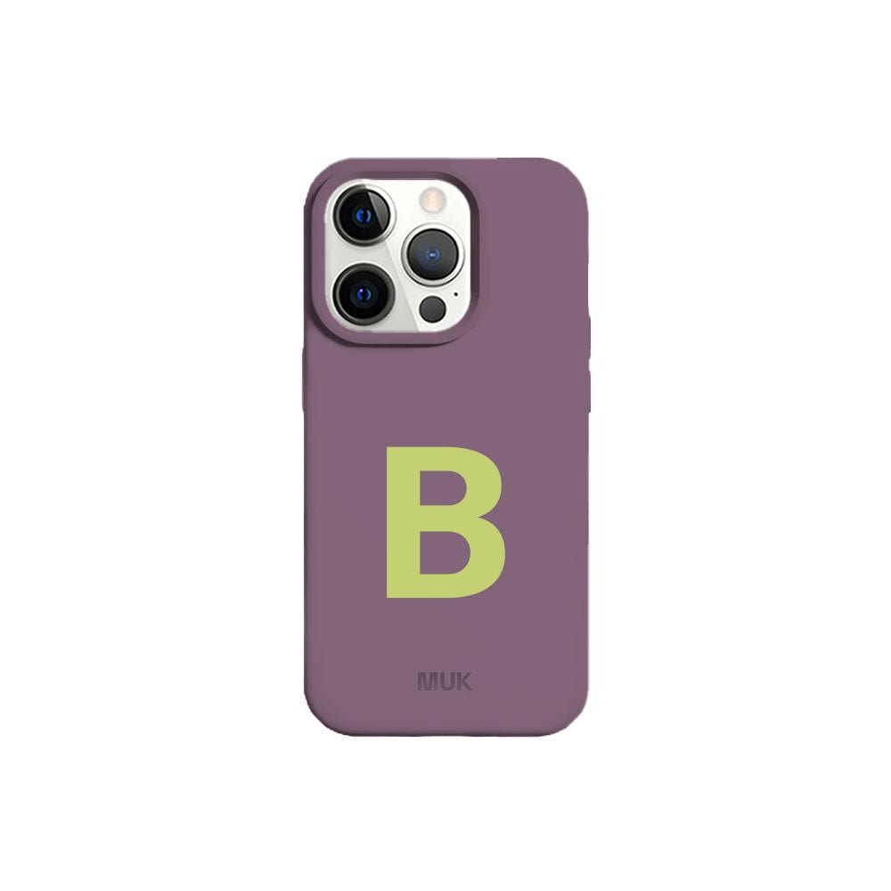 Funda de móvil TPU berenjena con diseño con nombre personalizado
