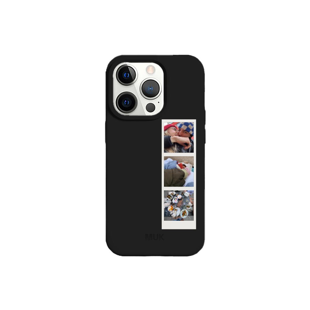 Funda de móvil TPU negra con diseño de photomaton
