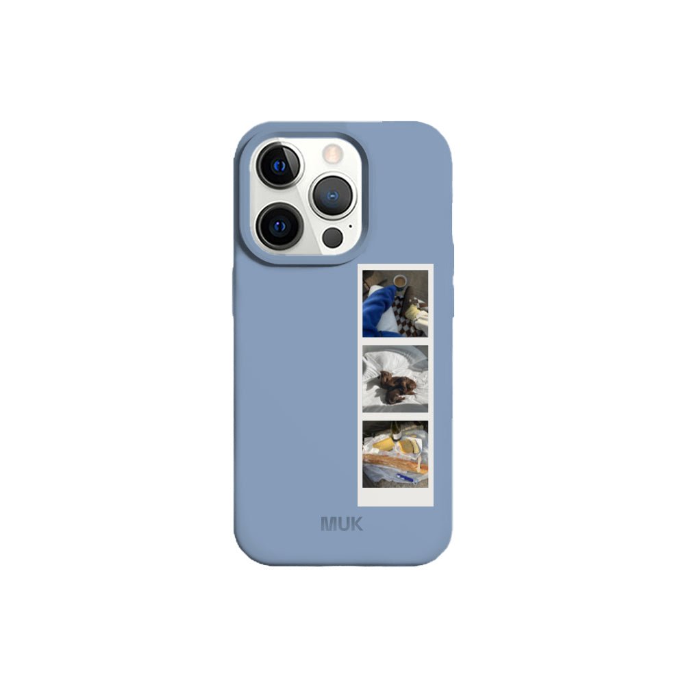 Funda de móvil TPU azul con diseño de Photomaton
