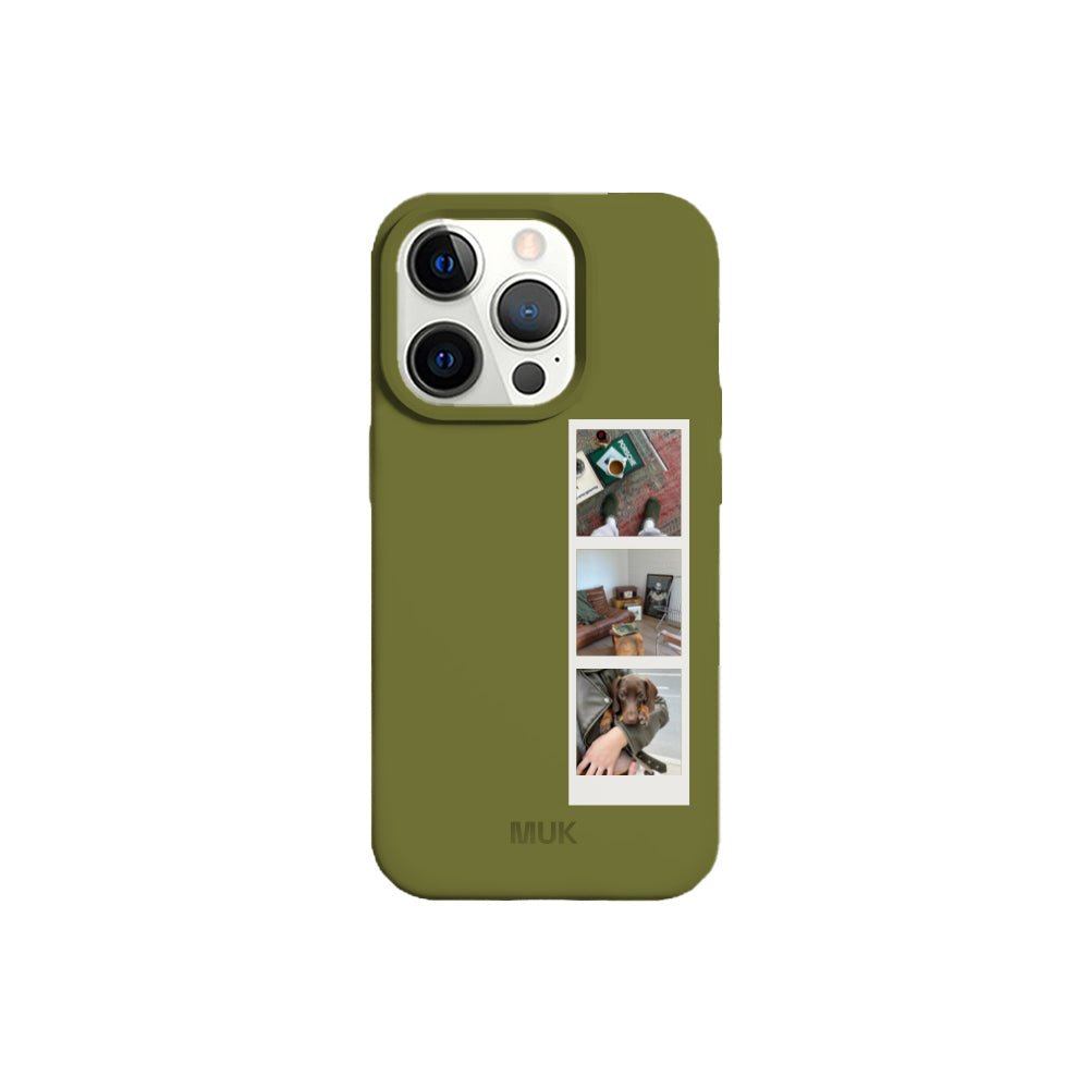 Funda de móvil TPU verde con diseño de photomaton
