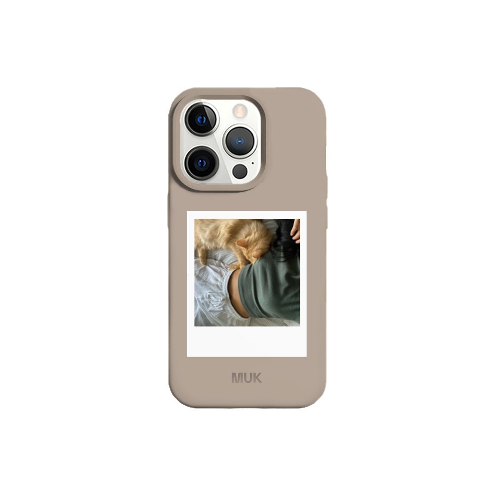 Funda de móvil TPU piedra con diseño de polaroid
