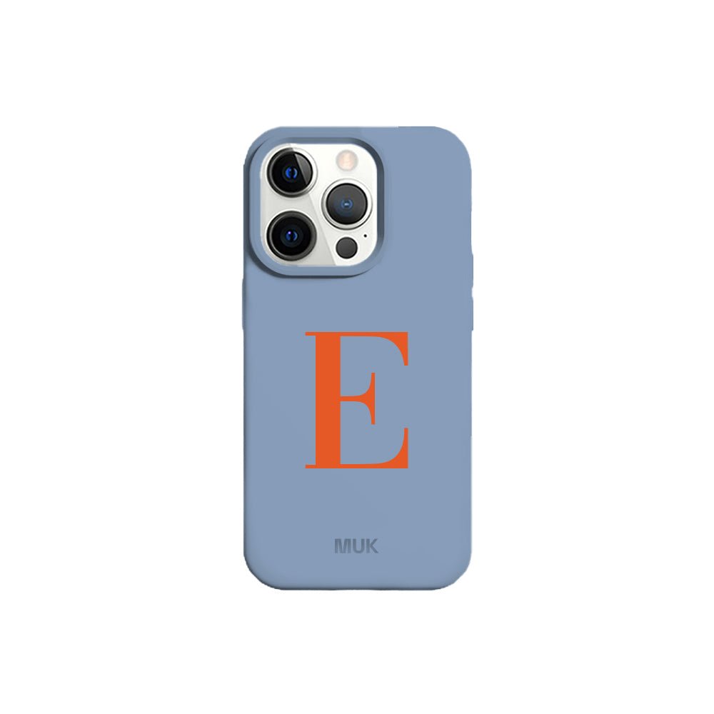 Funda de móvil TPU azul con diseño con nombre personalizado
