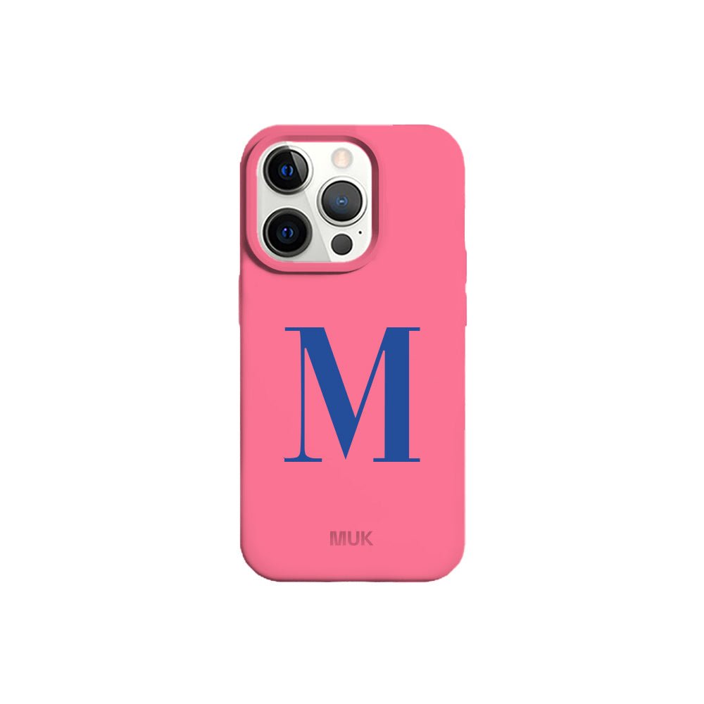 Funda de móvil TPU rosa con diseño de nombre personalizado
