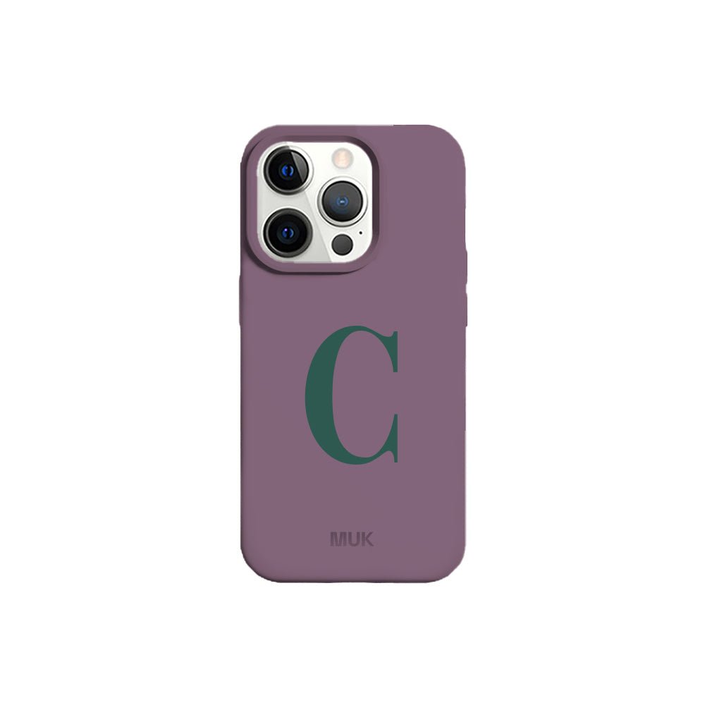 Eggplant TPU mobile phone case with personalized name design
