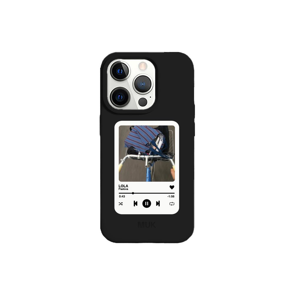 Funda de móvil TPU negra con diseño de photomaton
