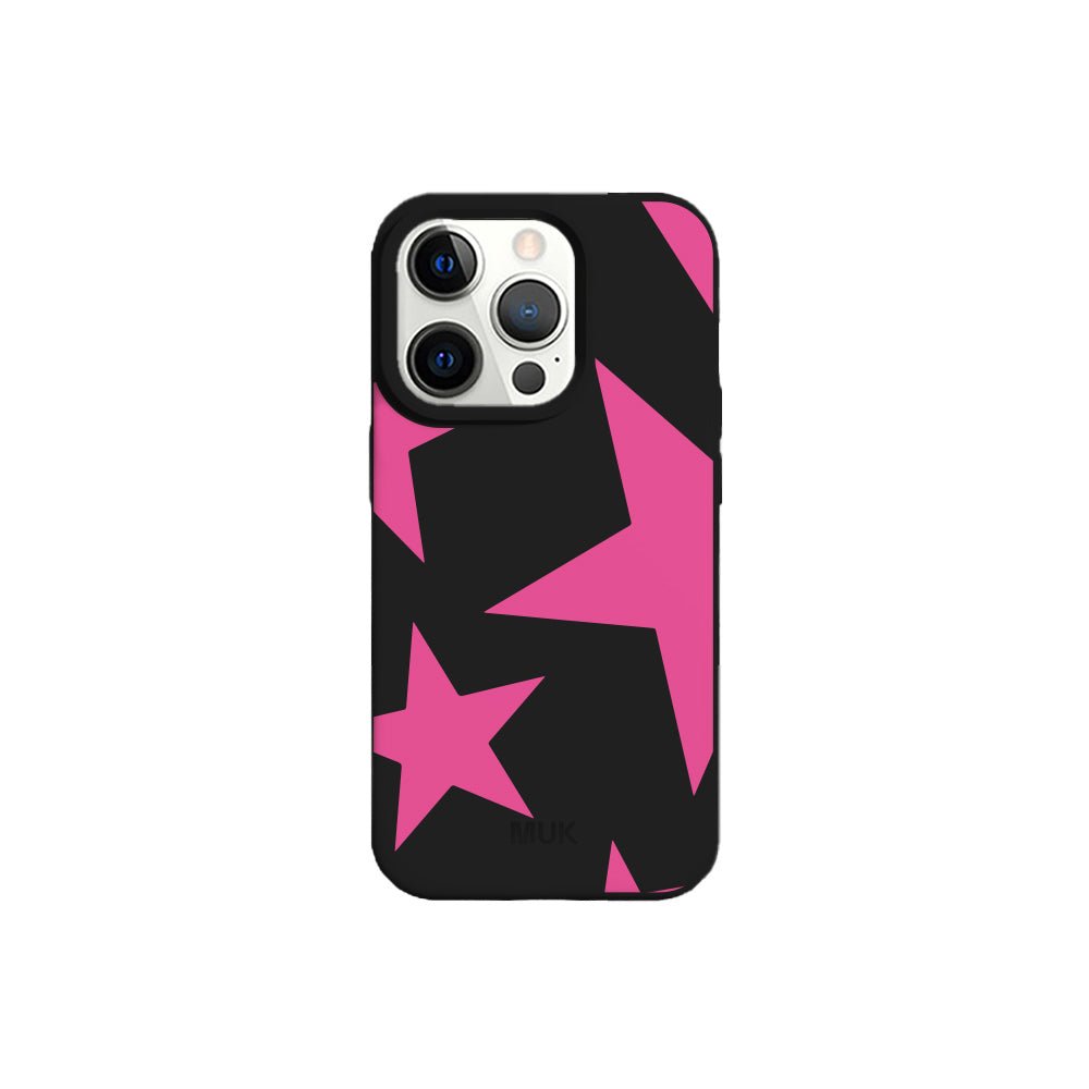 Black TPU mobile phone case with star design
