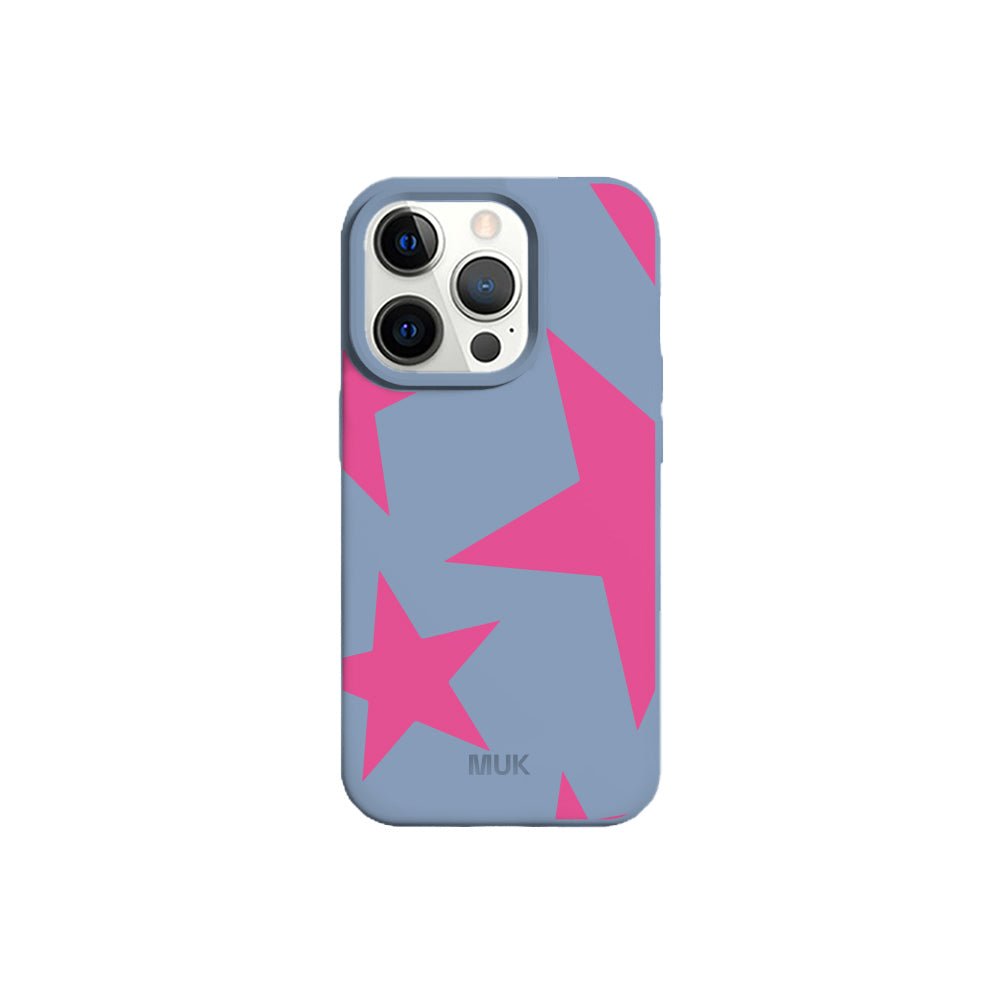 Blue TPU mobile phone case with star design
