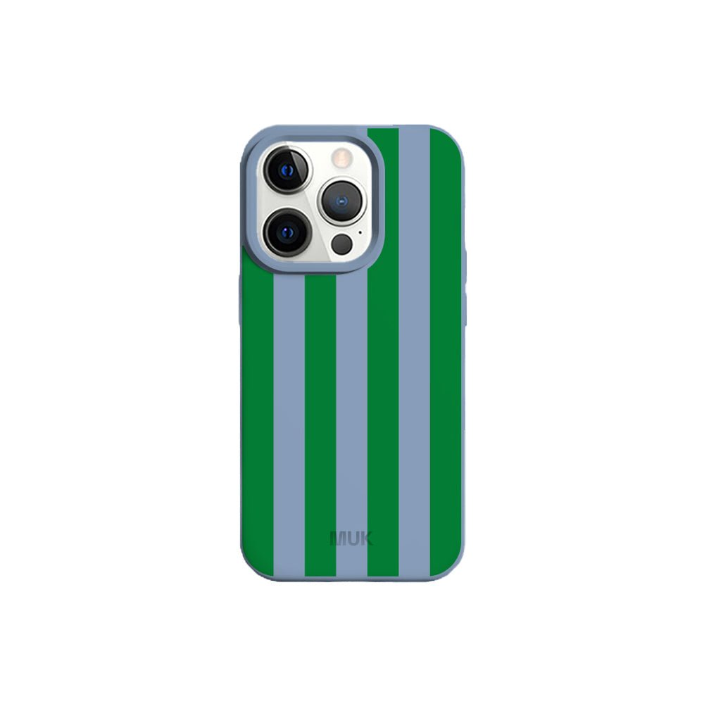 Blue TPU mobile phone case with stripe design
