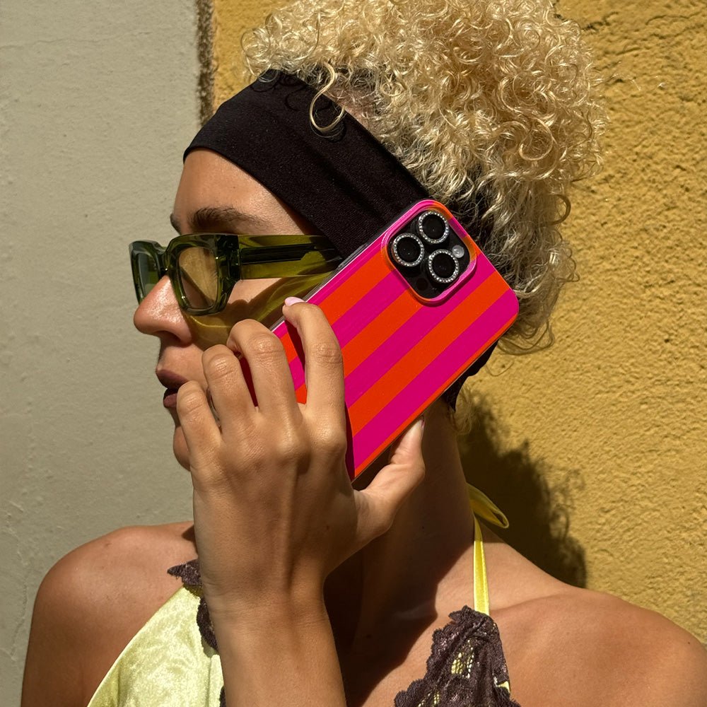 Funda de móvil Stripes pink-orange