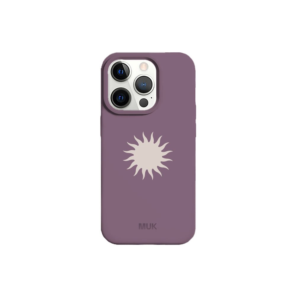 TPU eggplant mobile case with sunny design
