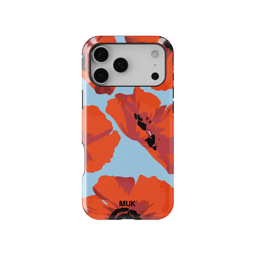 Tough Magsafe phone case - Poppies Blue