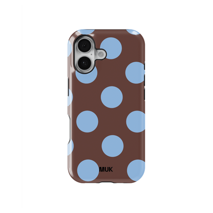 Funda de móvil Tough Magsafe - Big Dots Brown Blue