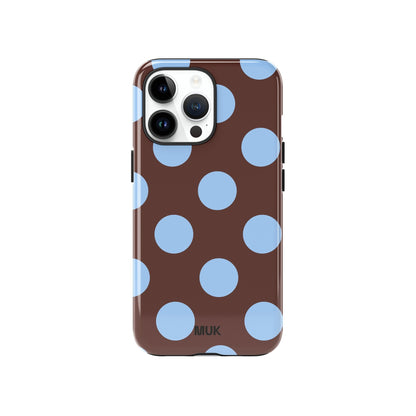 Funda de móvil Tough Magsafe - Big Dots Brown Blue