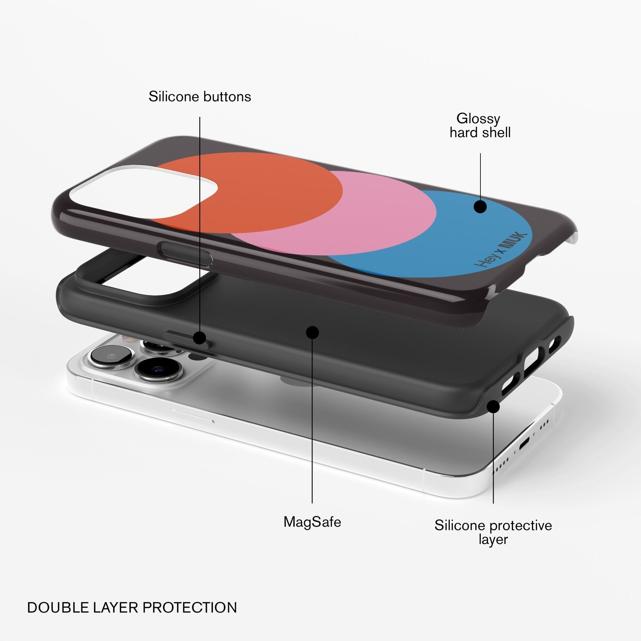 Funda de móvil Tough Magsafe - Circles - Hey x Muk