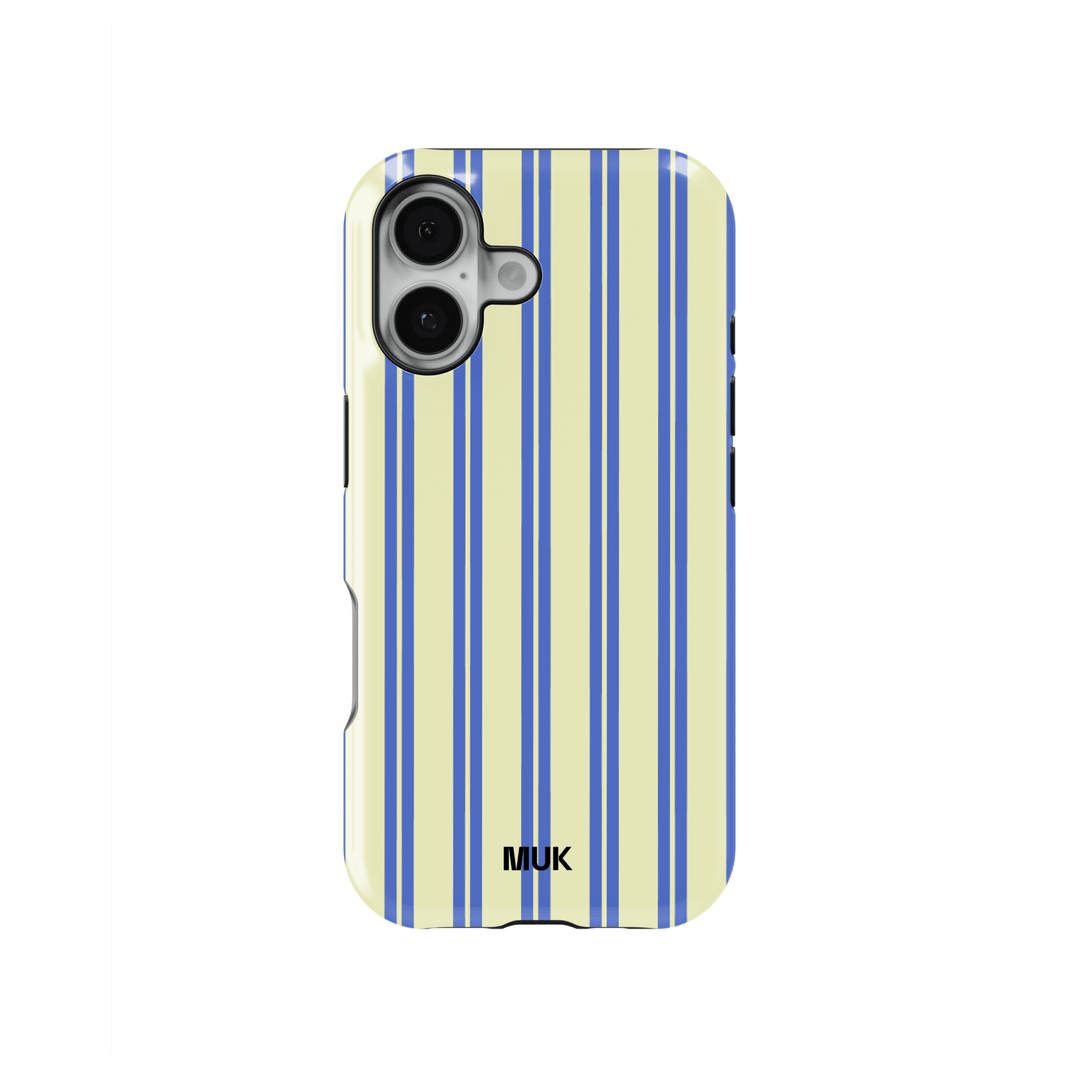 Tough Magsafe Phone Case - Double Stripes Blue Yellow