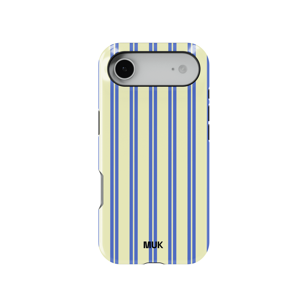 Tough Magsafe Phone Case - Double Stripes Blue Yellow