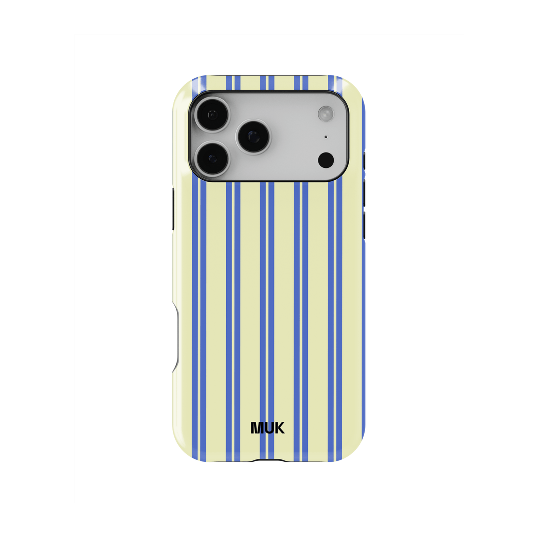Tough Magsafe Phone Case - Double Stripes Blue Yellow