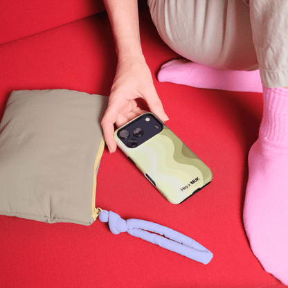 Funda de móvil Tough Magsafe - Green Gradient Waves - Hey x Muk