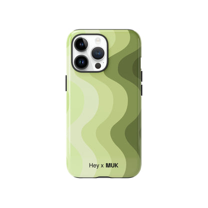 Funda de móvil Tough Magsafe - Green Gradient Waves - Hey x Muk